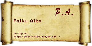 Palku Alba névjegykártya